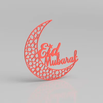 Mô hình trang trí treo tường Eid Mubarak in 3D đẹp mắt