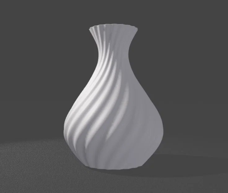 Mẫu in 3D bình hoa hình quả lê xoắn ốc trang trí cực đẹp - Image 1