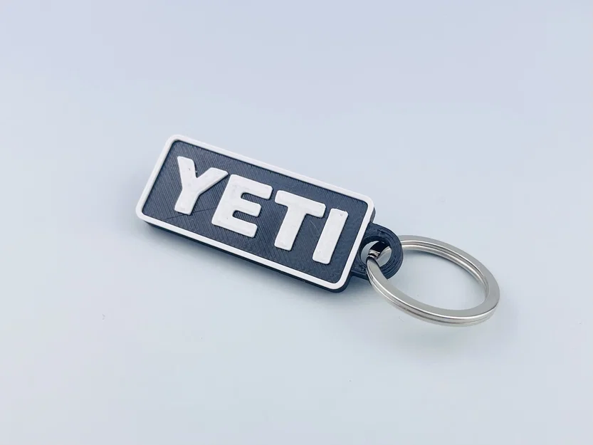 Móc khóa logo YETI in 3D: Nhỏ gọn, phong cách và dễ in - Image 1