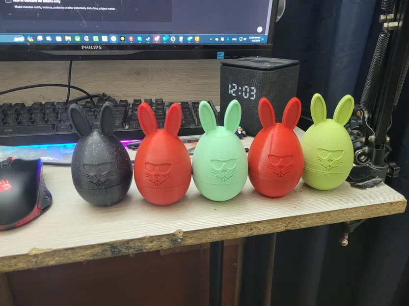 Trứng Phục Sinh rỗng tai thỏ (ren vặn) - Image 1