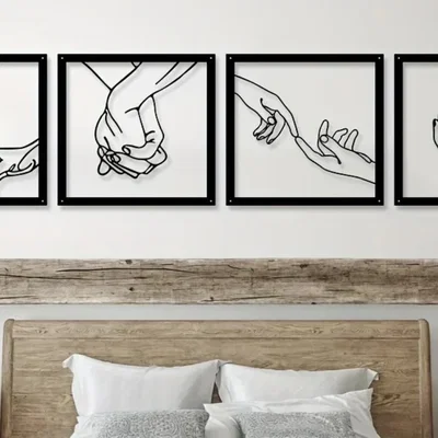 Bộ tranh treo tường hình bàn tay nghệ thuật 3D (Wall Art Hands Set)