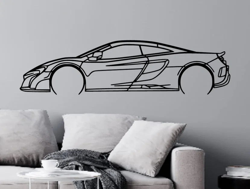 Tranh treo tường silhouette McLaren 675LT - Image 1