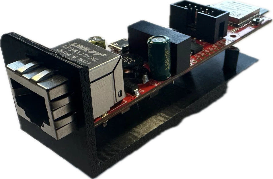 Giá đỡ 3D Olimex ESP32-POE-ISO gắn DIN Rail gọn gàng chuyên nghiệp - Image 1