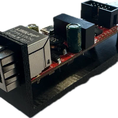 Giá đỡ 3D Olimex ESP32-POE-ISO gắn DIN Rail gọn gàng chuyên nghiệp