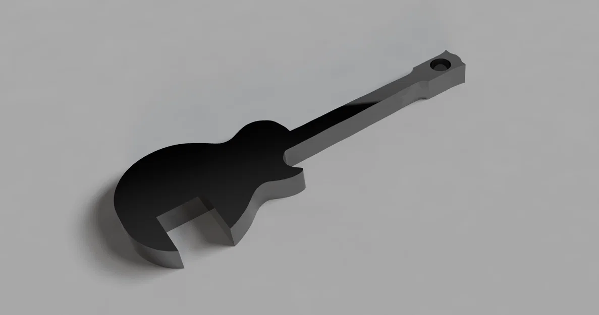 Móc khóa hình đàn Guitar 3D - Tùy biến tên cá nhân cực dễ - Image 2