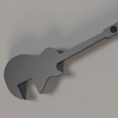 Móc khóa hình đàn Guitar 3D - Tùy biến tên cá nhân cực dễ