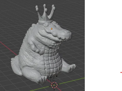 Mô hình chú cá sấu mập đội vương miện (King Gator) in 3D - Image 1