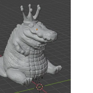 Mô hình chú cá sấu mập đội vương miện (King Gator) in 3D