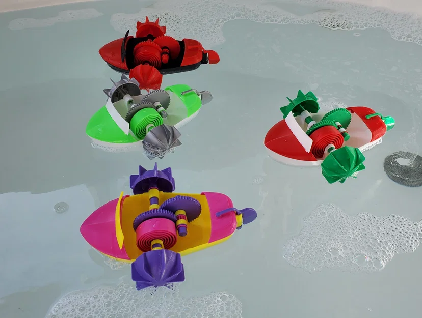 Đồ chơi thuyền guồng cót (Wind-up Paddle Boat) dùng trong bồn tắm - Image 2