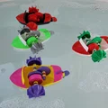 Đồ chơi thuyền guồng cót (Wind-up Paddle Boat) dùng trong bồn tắm - Thumbnail 2