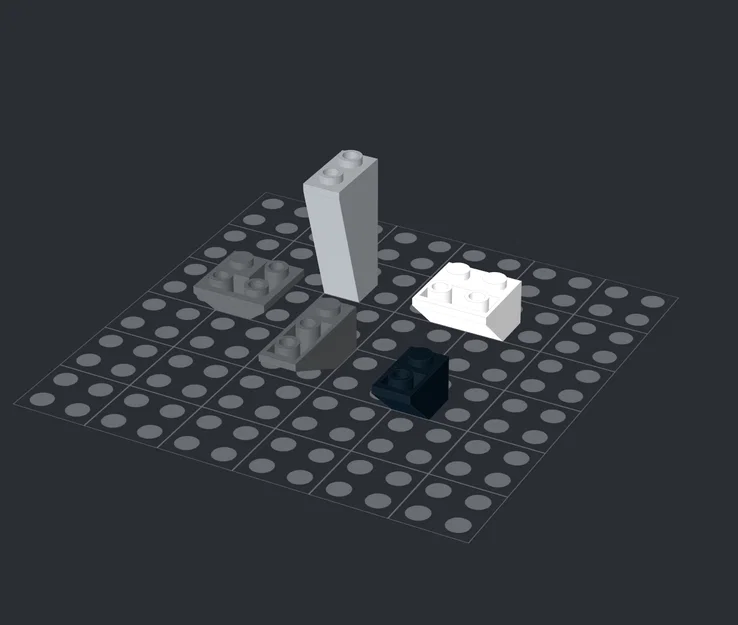 Bộ mô hình gạch LEGO vát ngược (Slope Inverted) chi tiết cao cho in 3D - Image 2