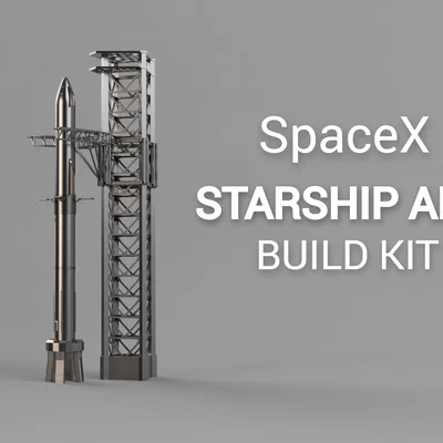 Bộ Mô Hình Lắp Ráp SpaceX Starship Tỉ Lệ 1:200 Chi Tiết