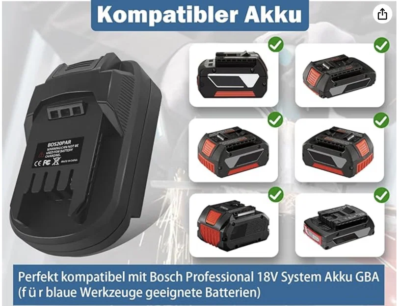 Bản cập nhật mới - Adapter BOSCH 18V All Share sang FERM AX Power (ACTION) - Image 4