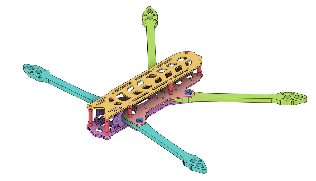Khung Drone Rekon7 - CAD tham chiếu - Image 2