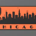 Mẫu in 3D tranh treo tường Skyline Chicago độc đáo và nghệ thuật - Thumbnail 1