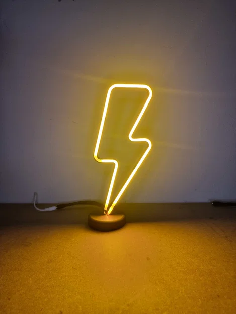 Đèn Neon Tia Sét – Gắn Tường hoặc Để Bàn - Image 1
