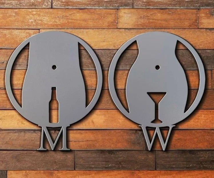 Logo hài: nam và nữ uống đồ uống che chỗ nhạy cảm - Image 1
