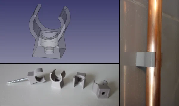 Kẹp Giữ Ống Đồng 15mm Bằng Nhựa In 3D Chắc Chắn - Image 1
