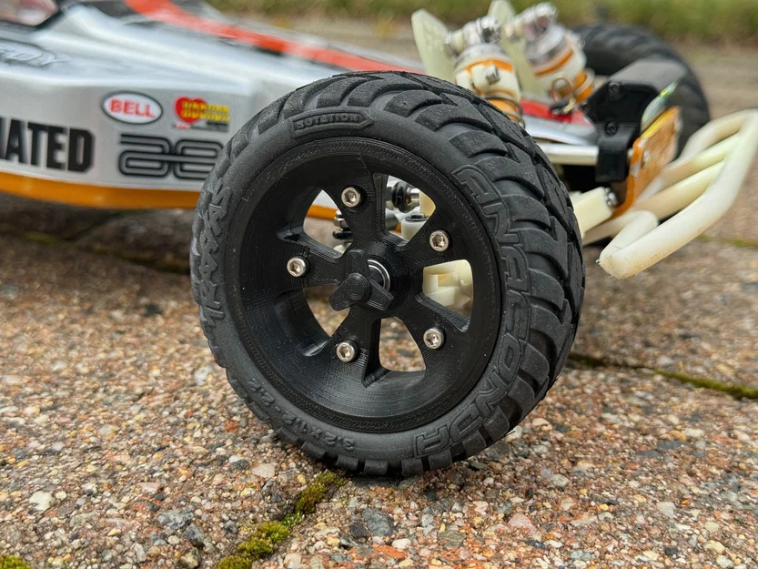 Bánh xe RC10 gold pan cho lốp Traxxas Anaconda 2.2" (front/rear) - Image 6