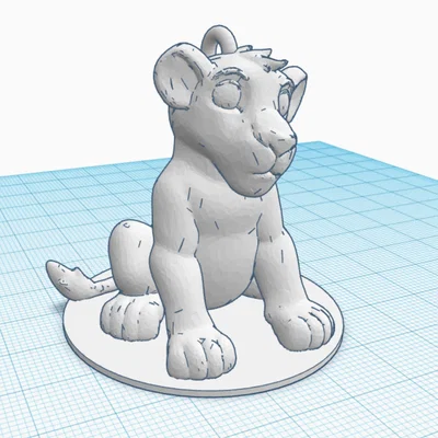 Móc khóa Simba - Vua Sư Tử (The Lion King) 3D Printing Model