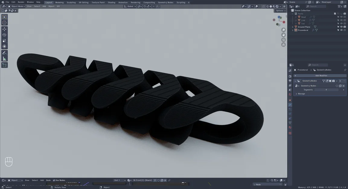Móc khóa Franco procedural (Proceduralized Franco Keychain) - Image 1