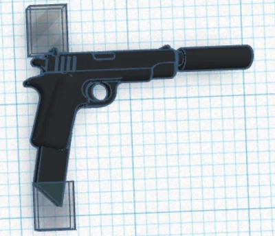 Mô hình súng lục 1911 tùy chỉnh (Modified 1911 Lego Pistol) - Image 1