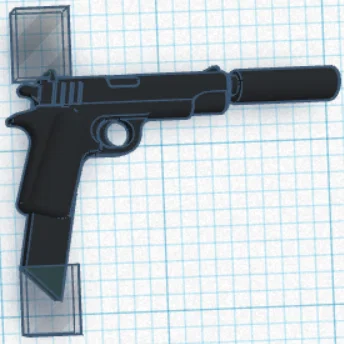 Mô hình súng lục 1911 tùy chỉnh (Modified 1911 Lego Pistol)