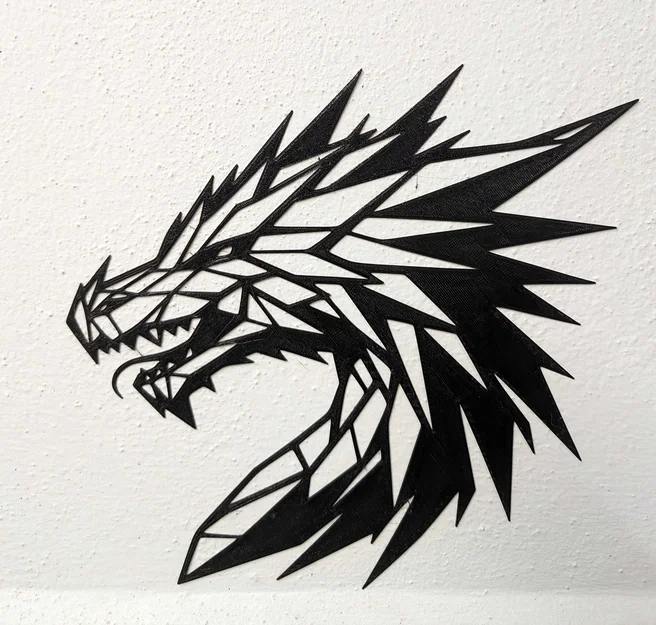 Mô hình rồng treo tường nghệ thuật (Dragon Wall Art) phong cách Geometric - Image 1