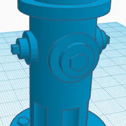 Mô hình trụ chữa cháy (Fire Hydrant) in 3D cho sa bàn kiến trúc