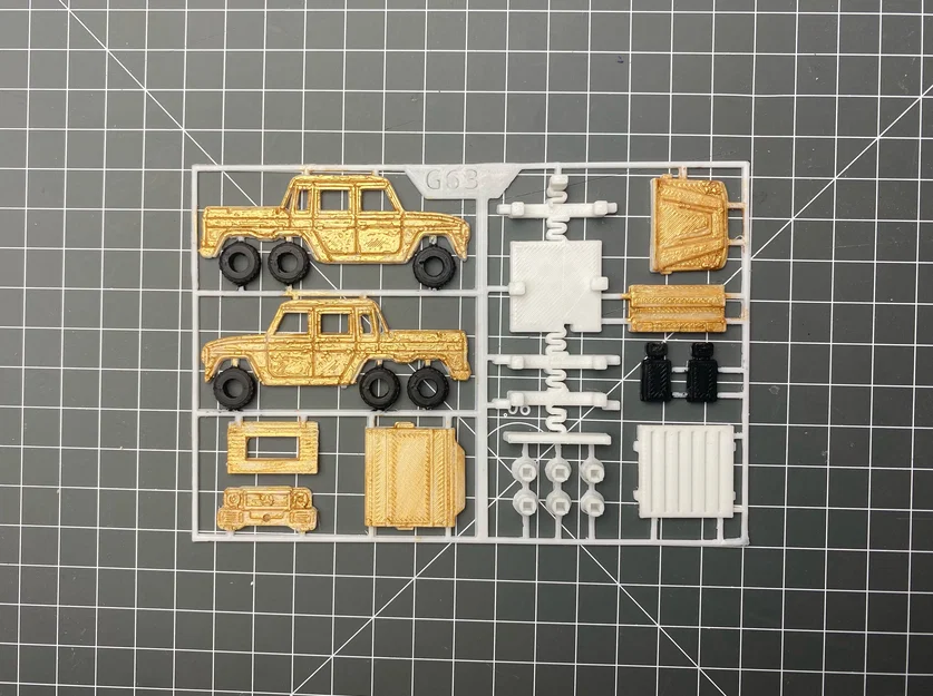 Mô hình xe G63 6x6 Kit Card in 3D với hệ thống treo hoạt động - Image 4