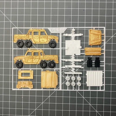 Mô hình xe G63 6x6 Kit Card in 3D với hệ thống treo hoạt động