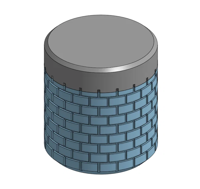 Hộp đựng ren kèm nắp (có thể resize) (Texture gạch) - Image 1