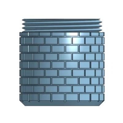 Hộp đựng ren kèm nắp (có thể resize) (Texture gạch)