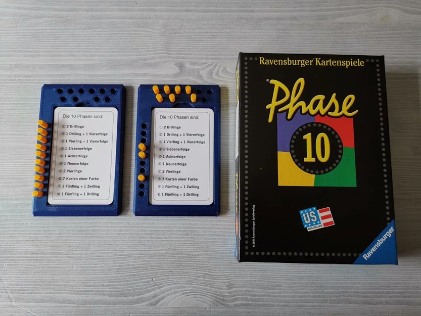 Phase 10 Memokarten Halter - Khay giữ bài kèm chốt đánh dấu - Image 1