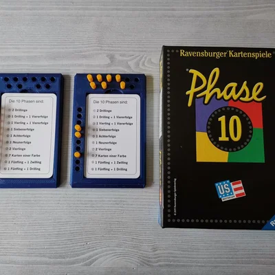 Phase 10 Memokarten Halter - Khay giữ bài kèm chốt đánh dấu