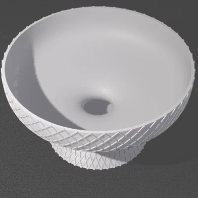 Mẫu chậu cây chân đế họa tiết lưới tinh tế cho phòng khách