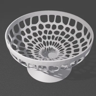 Tô đựng đồ trang trí họa tiết Voronoi độc đáo cho không gian sống