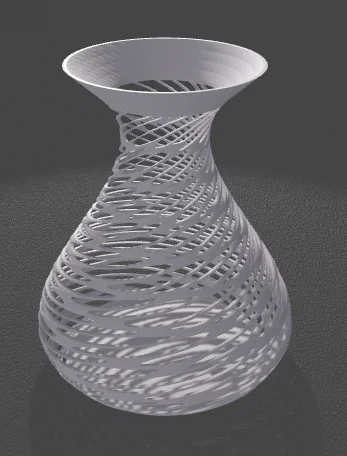 Mẫu bình hoa Voronoi Twist 3D trang trí nghệ thuật - Image 2