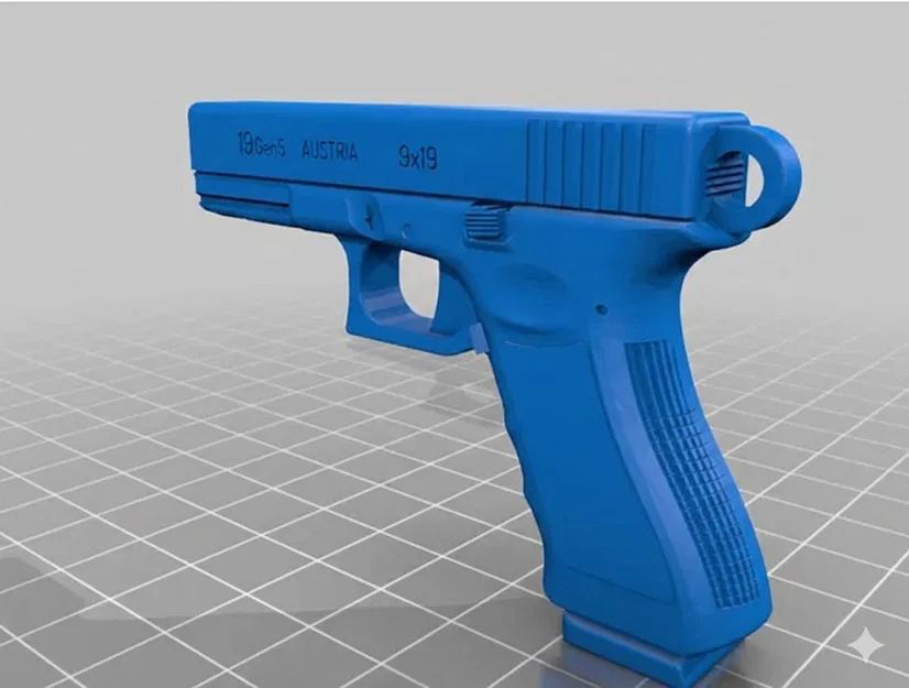Móc khóa hình súng 3D - Phụ kiện độc đáo tự in tại nhà - Image 2
