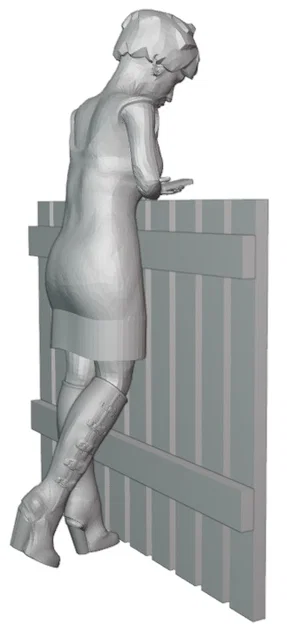 Mô hình người phụ nữ đọc điện thoại F007-Ellie cho sa bàn 1:76 - Image 7