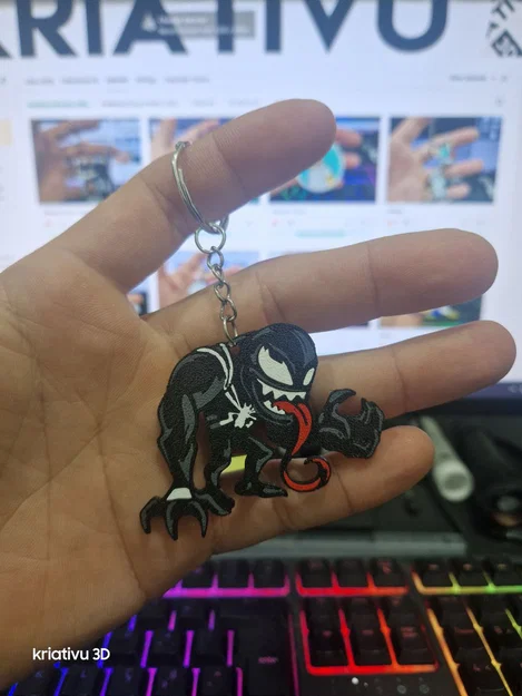 Móc khóa Venom 3D độc đáo dành cho fan Marvel - Image 1