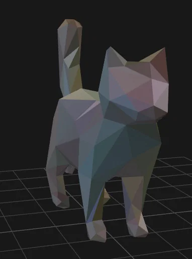 Mô hình chú mèo low poly sáng tạo để in 3D - Image 2