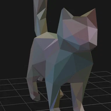 Mô hình chú mèo low poly sáng tạo để in 3D