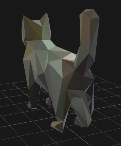 Mô hình chú mèo low poly sáng tạo để in 3D - Image 3