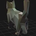 Mô hình chú mèo low poly sáng tạo để in 3D - Thumbnail 3