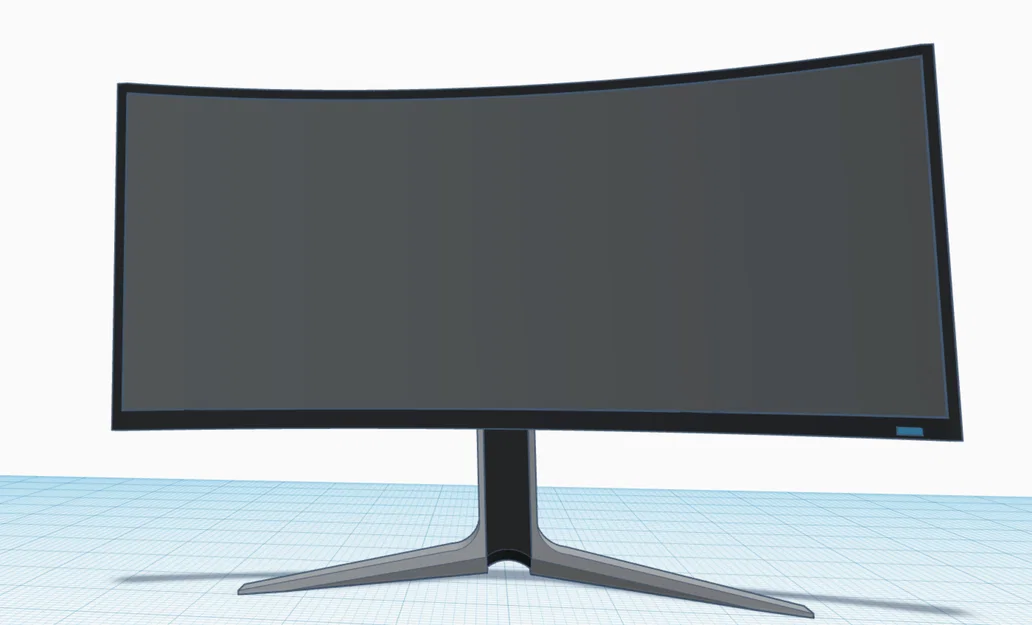 Mô hình màn hình máy tính cong trang trí bàn làm việc 3D - Image 4