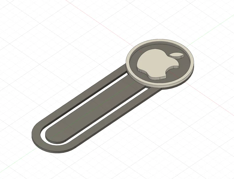 Mẫu in 3D kẹp đánh dấu trang sách hình logo Apple độc đáo - Image 1