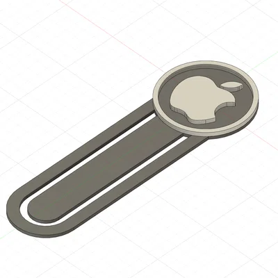 Mẫu in 3D kẹp đánh dấu trang sách hình logo Apple độc đáo