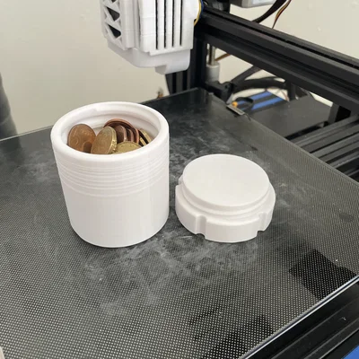 Hộp đựng đồ hình trụ 3D tiện lợi với nắp xoáy chắc chắn