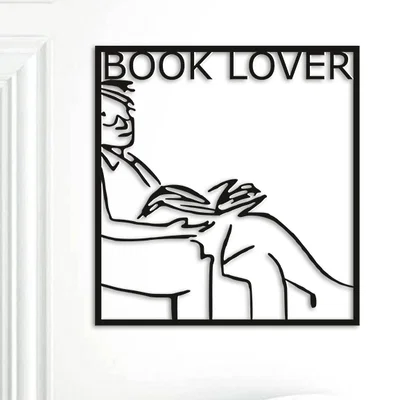 Book Lover – Decor treo tường (STL + dfx/svg)